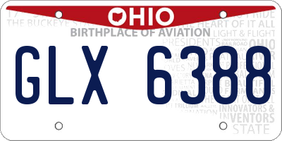 OH license plate GLX6388