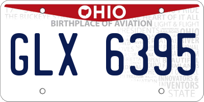 OH license plate GLX6395