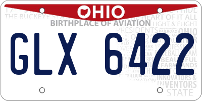 OH license plate GLX6422