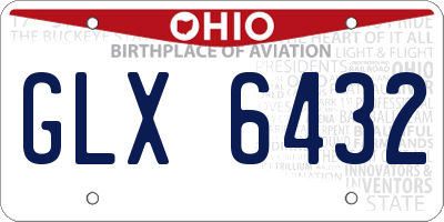 OH license plate GLX6432