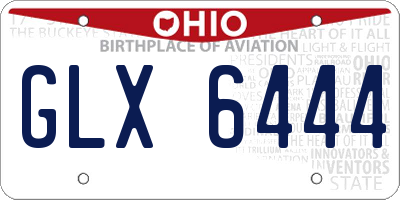 OH license plate GLX6444