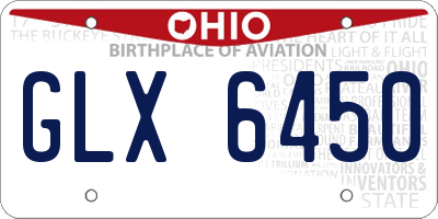 OH license plate GLX6450