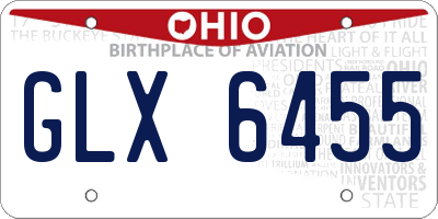 OH license plate GLX6455
