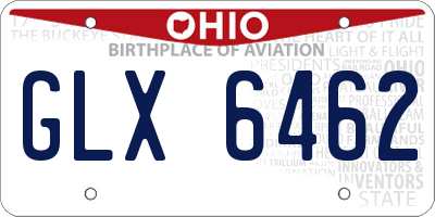 OH license plate GLX6462