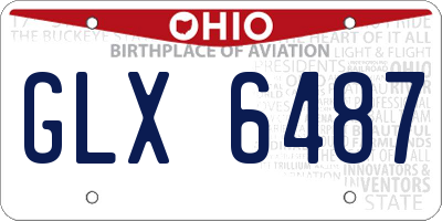 OH license plate GLX6487