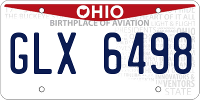 OH license plate GLX6498