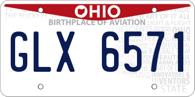 OH license plate GLX6571
