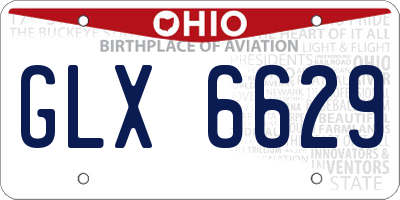 OH license plate GLX6629