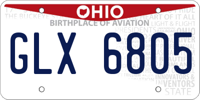 OH license plate GLX6805
