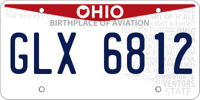 OH license plate GLX6812