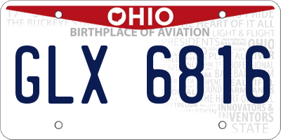OH license plate GLX6816