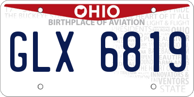 OH license plate GLX6819