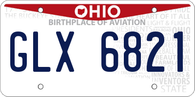 OH license plate GLX6821