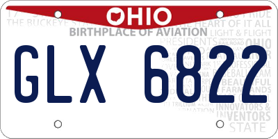 OH license plate GLX6822