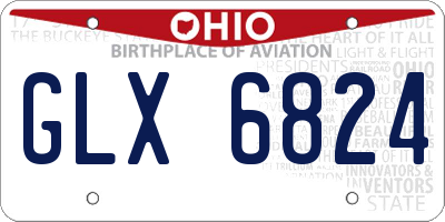 OH license plate GLX6824