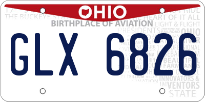 OH license plate GLX6826