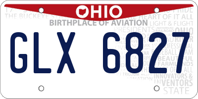 OH license plate GLX6827