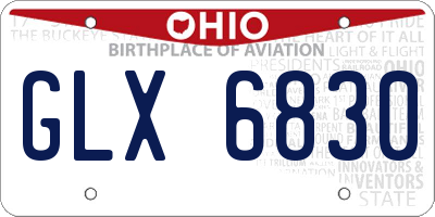 OH license plate GLX6830