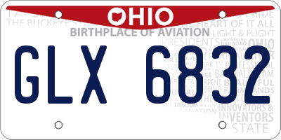 OH license plate GLX6832