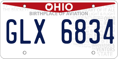 OH license plate GLX6834