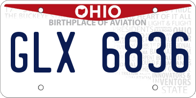 OH license plate GLX6836
