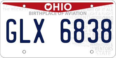 OH license plate GLX6838
