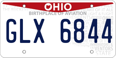 OH license plate GLX6844