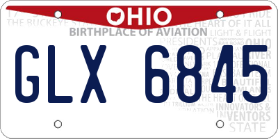 OH license plate GLX6845