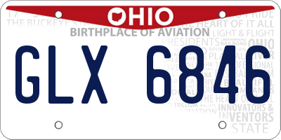 OH license plate GLX6846