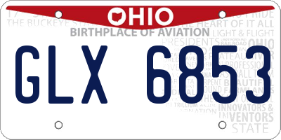 OH license plate GLX6853
