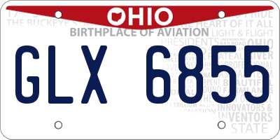 OH license plate GLX6855
