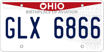OH license plate GLX6866
