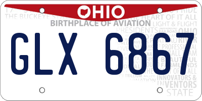OH license plate GLX6867