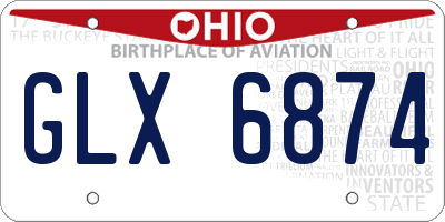 OH license plate GLX6874