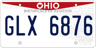 OH license plate GLX6876