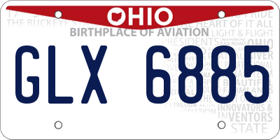 OH license plate GLX6885