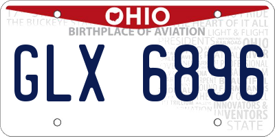 OH license plate GLX6896