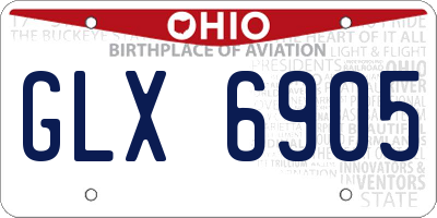OH license plate GLX6905