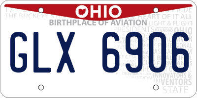 OH license plate GLX6906