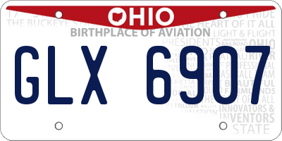 OH license plate GLX6907