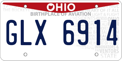 OH license plate GLX6914