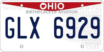OH license plate GLX6929