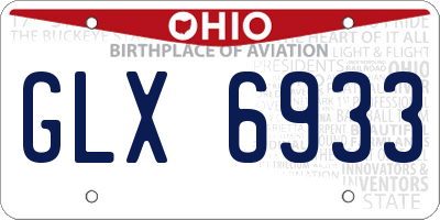 OH license plate GLX6933