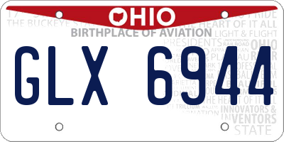 OH license plate GLX6944