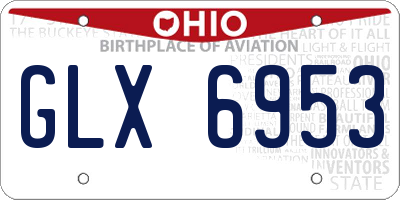 OH license plate GLX6953