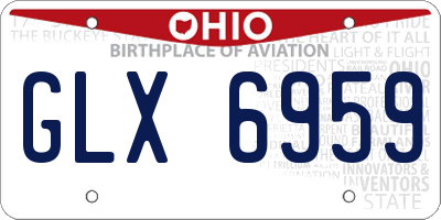 OH license plate GLX6959