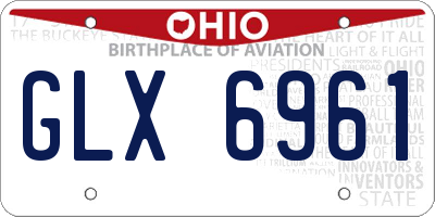 OH license plate GLX6961