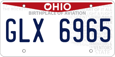 OH license plate GLX6965