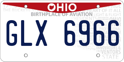 OH license plate GLX6966