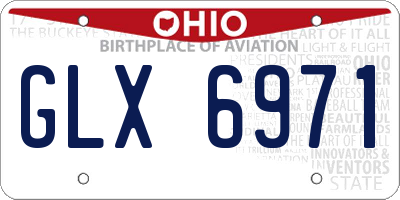 OH license plate GLX6971